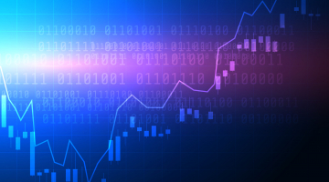 candle stick stock market trading chart with bullish high and be